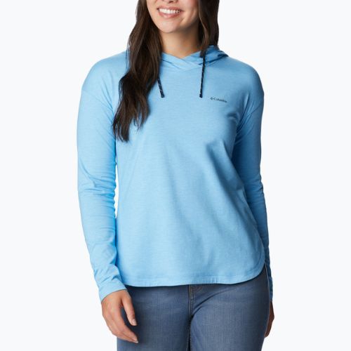 Bluză de trekking pentru femei Columbia Sun Trek EU Hooded Pullover albastră 1981541