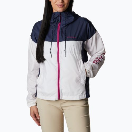 Columbia Flash Challenger Novelty jachetă de vânt pentru femei, alb 1989503102