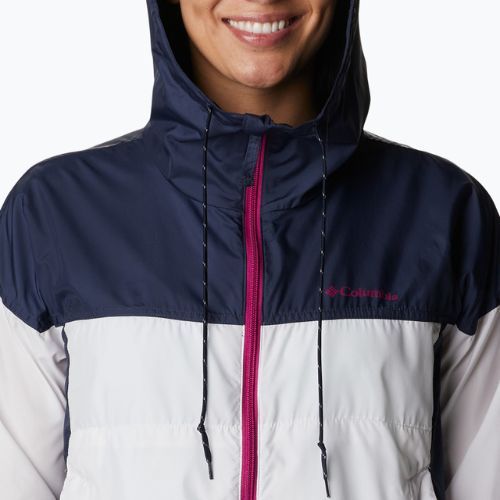 Columbia Flash Challenger Novelty jachetă de vânt pentru femei, alb 1989503102
