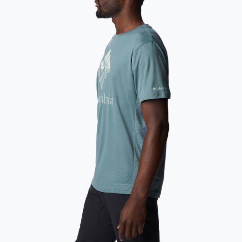 Tricou de trekking pentru bărbați Columbia Zero Ice Cirro-Cool Graphic gri 1990463