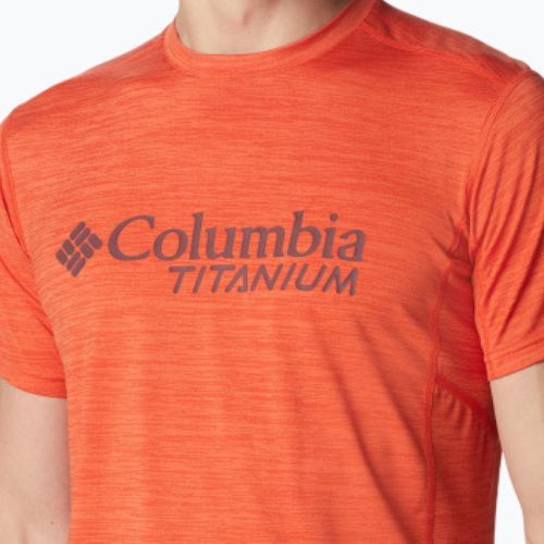 Tricou de trekking pentru bărbați Columbia Titan Pass Graphic roșu 1991471839