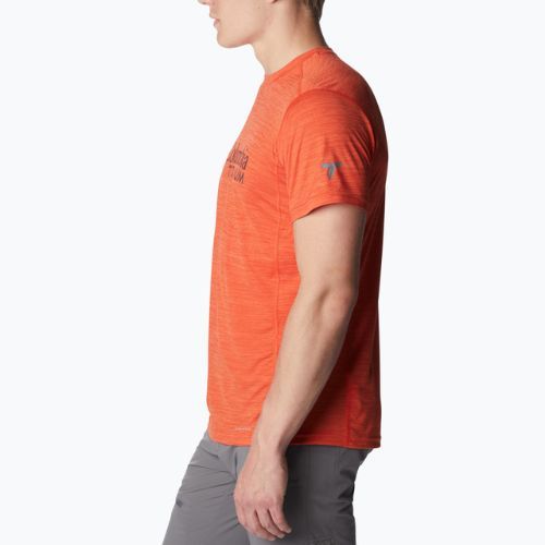 Tricou de trekking pentru bărbați Columbia Titan Pass Graphic roșu 1991471839
