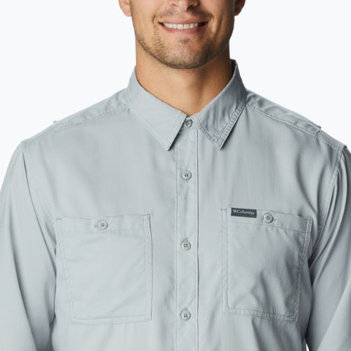 Tricou de trekking pentru bărbați Columbia Utilizer Woven LS gri 1993325