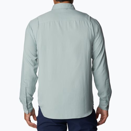 Tricou de trekking pentru bărbați Columbia Utilizer Woven LS albastru 1993325