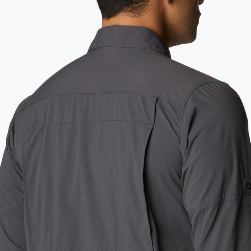 Tricou pentru bărbați Columbia Newton Ridge II LS gri-închis 2012971
