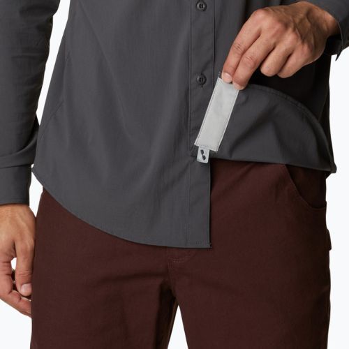 Tricou pentru bărbați Columbia Newton Ridge II LS gri-închis 2012971