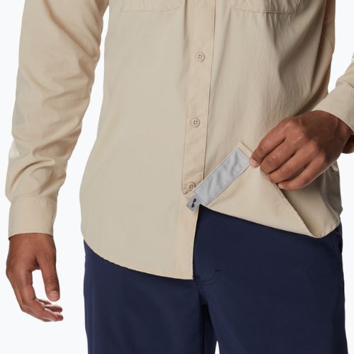 Tricou pentru bărbați Columbia Newton Ridge II LS bej 2012971