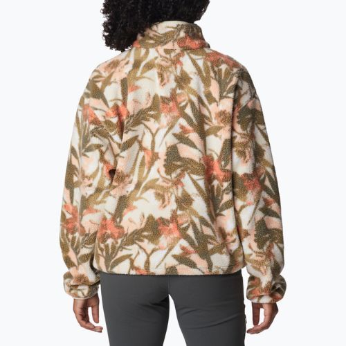 Bluză fleece pentru femei Columbia Helvetia Cropped Half Snap chalk floriculture 2014561194