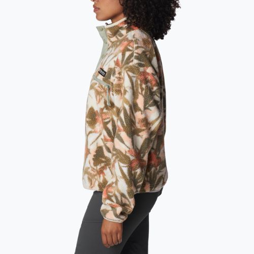 Bluză fleece pentru femei Columbia Helvetia Cropped Half Snap chalk floriculture 2014561194