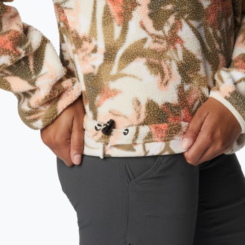 Bluză fleece pentru femei Columbia Helvetia Cropped Half Snap chalk floriculture 2014561194