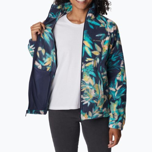 Bluză fleece pentru femei Columbia Benton Springs Printed Fleece bleumarin-albastră 2021771