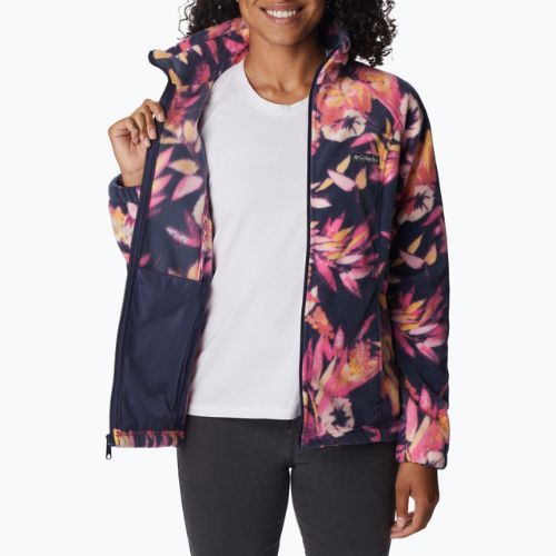 Bluză fleece pentru femei Columbia Benton Springs Printed Fleece roz-bleumarin 2021771