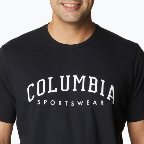 Tricou de trekking pentru bărbați Columbia Rockaway River Graphic negru 2022181
