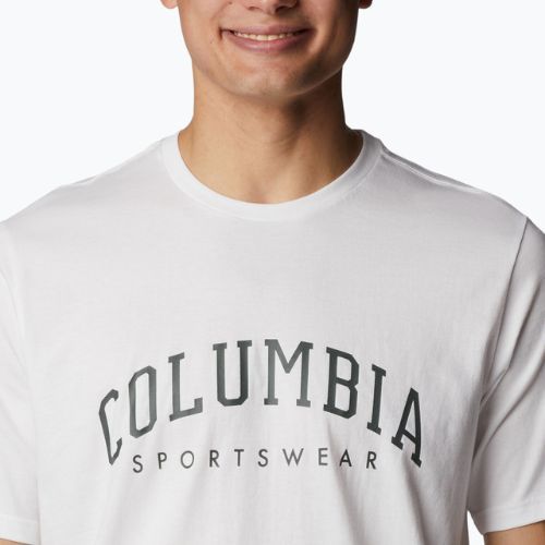 Tricou de trekking pentru bărbați Columbia Rockaway River Graphic alb 2022181