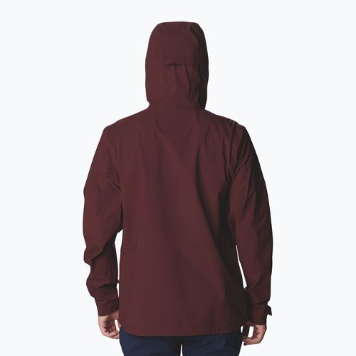 Geacă de ploaie cu membrană pentru bărbați Columbia Omni-Tech Ampli-Dry maroon 1932854