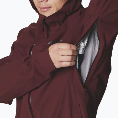 Geacă de ploaie cu membrană pentru bărbați Columbia Omni-Tech Ampli-Dry maroon 1932854