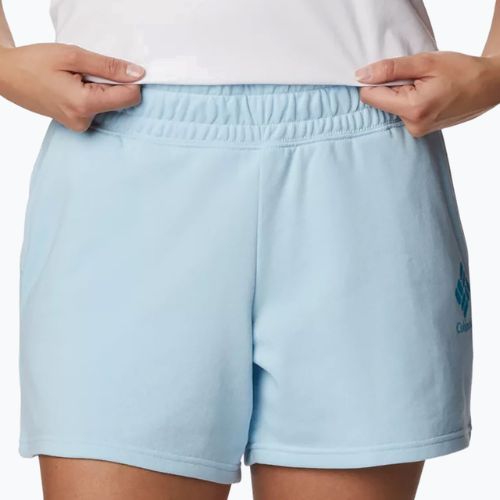 Pantaloni scurți de trekking Columbia Logo III French Terry pentru femei, albastru 2032881490