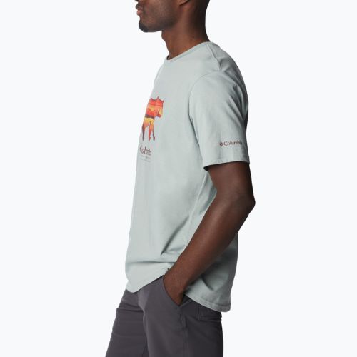 Tricou de trekking pentru bărbați Columbia Rockaway River Graphic verde 2036401
