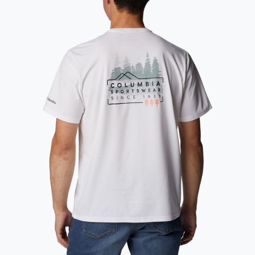 Tricou de trekking pentru bărbați Columbia Legend Trail alb 2036533