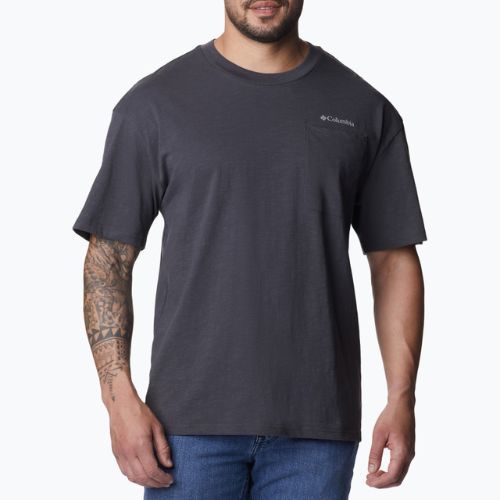 Tricou de trekking pentru bărbați Columbia Break It Down gri-închis 2037491