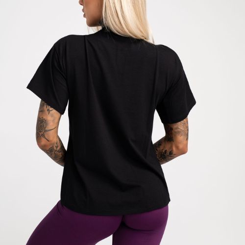 Tricou de antrenament pentru femei Gym Glamour Glamour Black 417