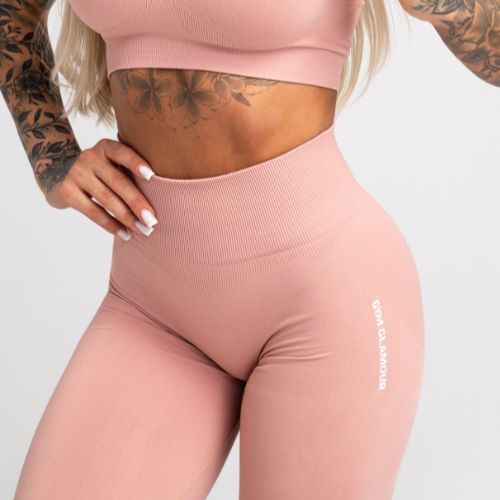 Colanți de antrenament pentru femei Gym Glamour Compress Rose Tan 454