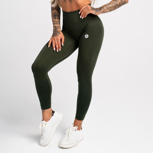 Colanți de antrenament pentru femei Gym Glamour Flexible Khaki 430