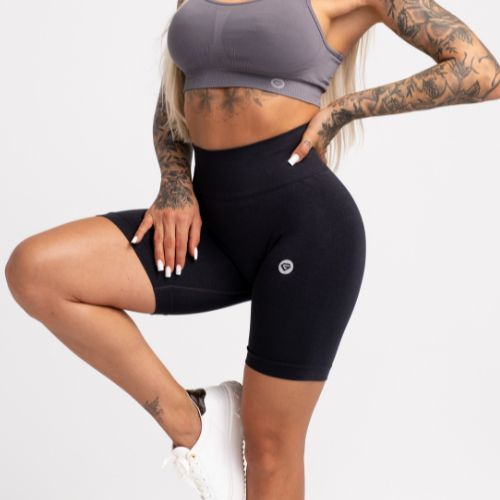 Pantaloni scurți de antrenament pentru femei Gym Glamour Flexible Anthracite 435