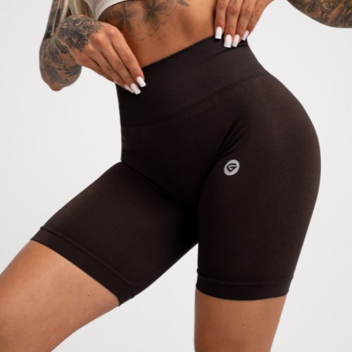 Pantaloni scurți de antrenament pentru femei Gym Glamour Flexible Brownie 434