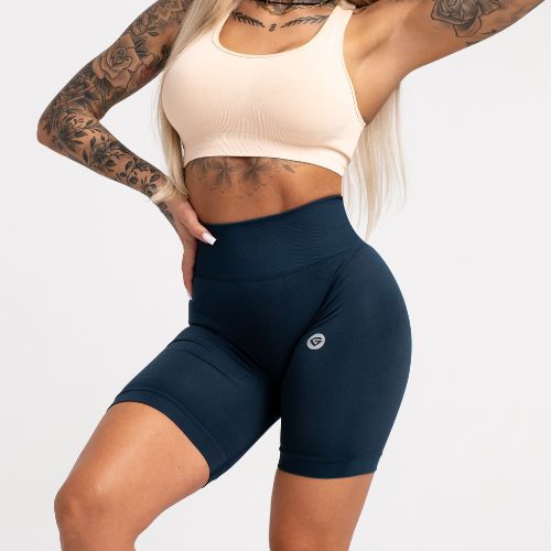 Pantaloni scurți de antrenament pentru femei Gym Glamour Flexible Dark Sea 437