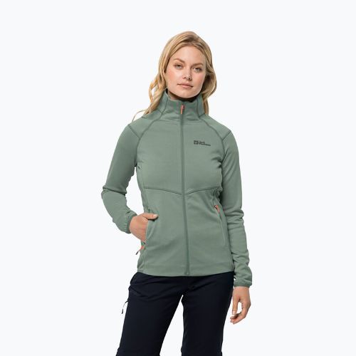 Bluză de trekking pentru femei Jack Wolfskin Fortberg FZ verde 1711101