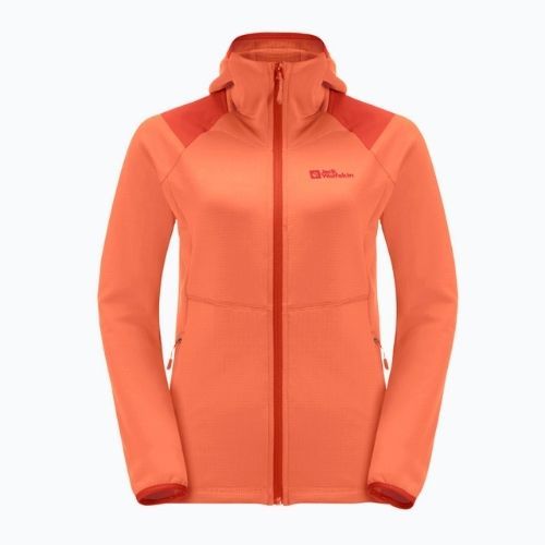 Bluză de antrenament pentru femei Jack Wolfskin Kolbenberg Hooded FZ portocalie 1711071