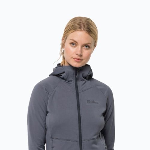 Jack Wolfskin jachetă de trekking pentru femei Kolbenberg cu glugă FZ gri 1711071