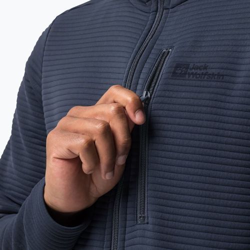 Bluză de trekking pentru bărbați Jack Wolfskin Modesto Hooded neagră 1706493