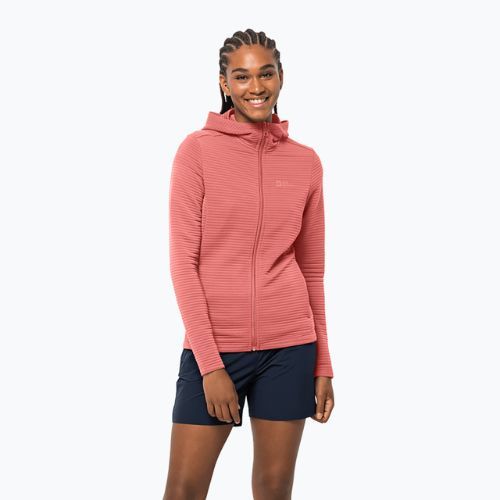 Bluză de trekking pentru femei Jack Wolfskin Modesto Hooded roză 1706254