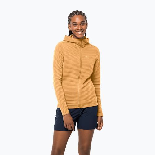 Bluză de trekking pentru femei Jack Wolfskin Modesto Hooded galbenă 1706254