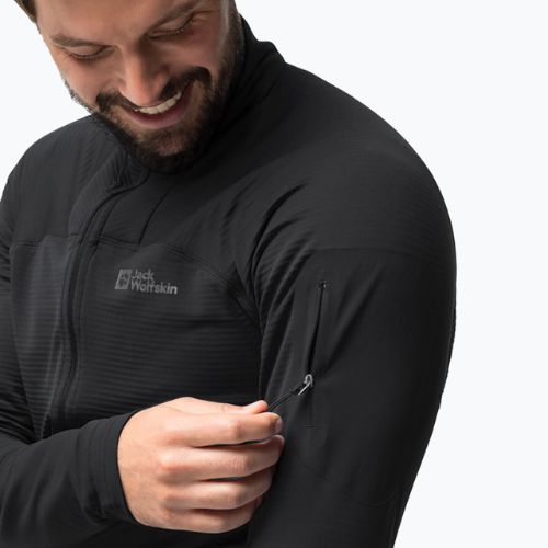 Jachetă de trekking pentru bărbați Jack Wolfskin Prelight FZ Black 1711001