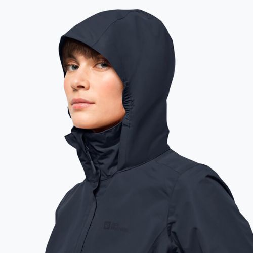 Jack Wolfskin jachetă de ploaie Stormy Point 2L pentru femei, albastru marin 1111202