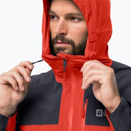 Jack Wolfskin Go Hike jachetă de ploaie pentru bărbați Go Hike roșu 1114051