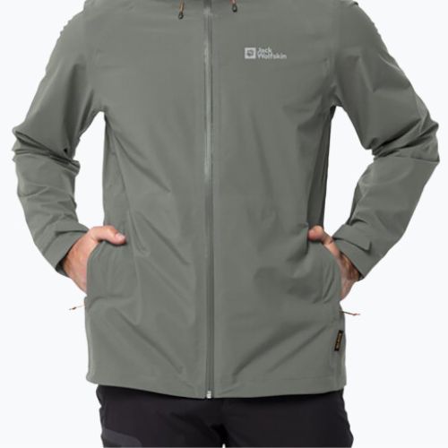Jack Wolfskin jachetă de ploaie pentru bărbați Highest Peak verde 1115131_4143_005