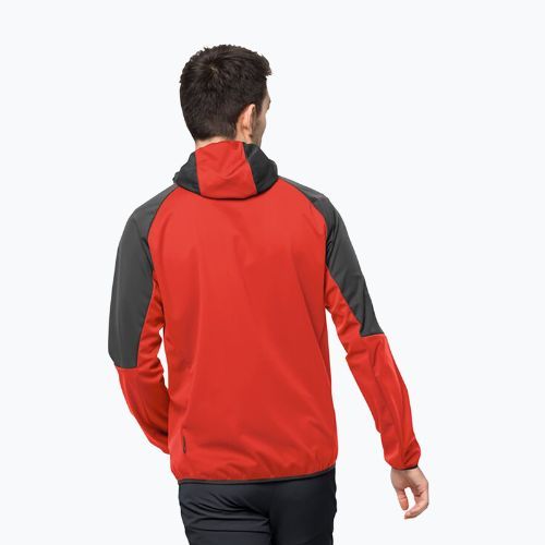 Jack Wolfskin jachetă softshell pentru bărbați Feldberg Hoody roșu 1306922
