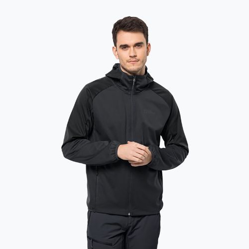 Jack Wolfskin jachetă softshell pentru bărbați Feldberg Hoody gri 1306922