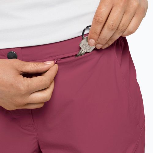 Pantaloni scurți de trekking pentru femei Jack Wolfskin Hilltop Trail roșii 1505462