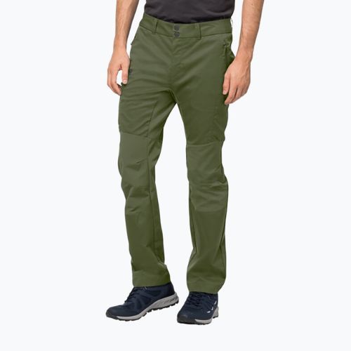 Pantaloni softshellowe pentru bărbați Jack Wolfskin Activate Tour verzi 1507451