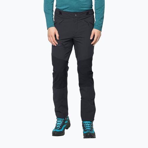 Jack Wolfskin pantaloni bărbați Salmaser softshell negru 1507831