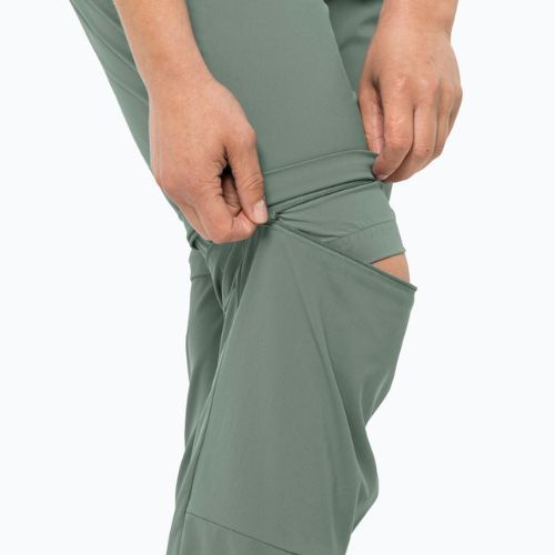 Pantaloni softshell pentru femei Jack Wolfskin Glastal Zip Off verde 1508151_4151_042