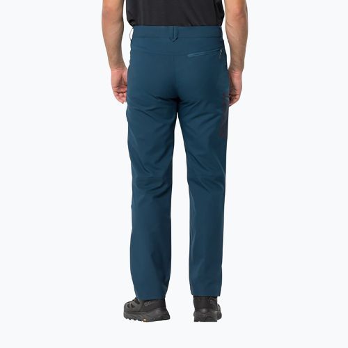 Pantaloni bărbătești Jack Wolfskin Active Track softshell albastru marin 1508251