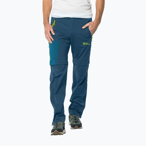 Pantaloni bărbătești softshellJack Wolfskin Glastal Zip Away albastru marin 1508301