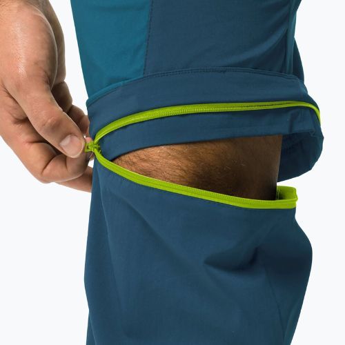 Pantaloni bărbătești softshellJack Wolfskin Glastal Zip Away albastru marin 1508301