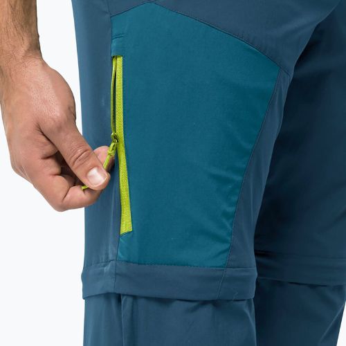 Pantaloni bărbătești softshellJack Wolfskin Glastal Zip Away albastru marin 1508301